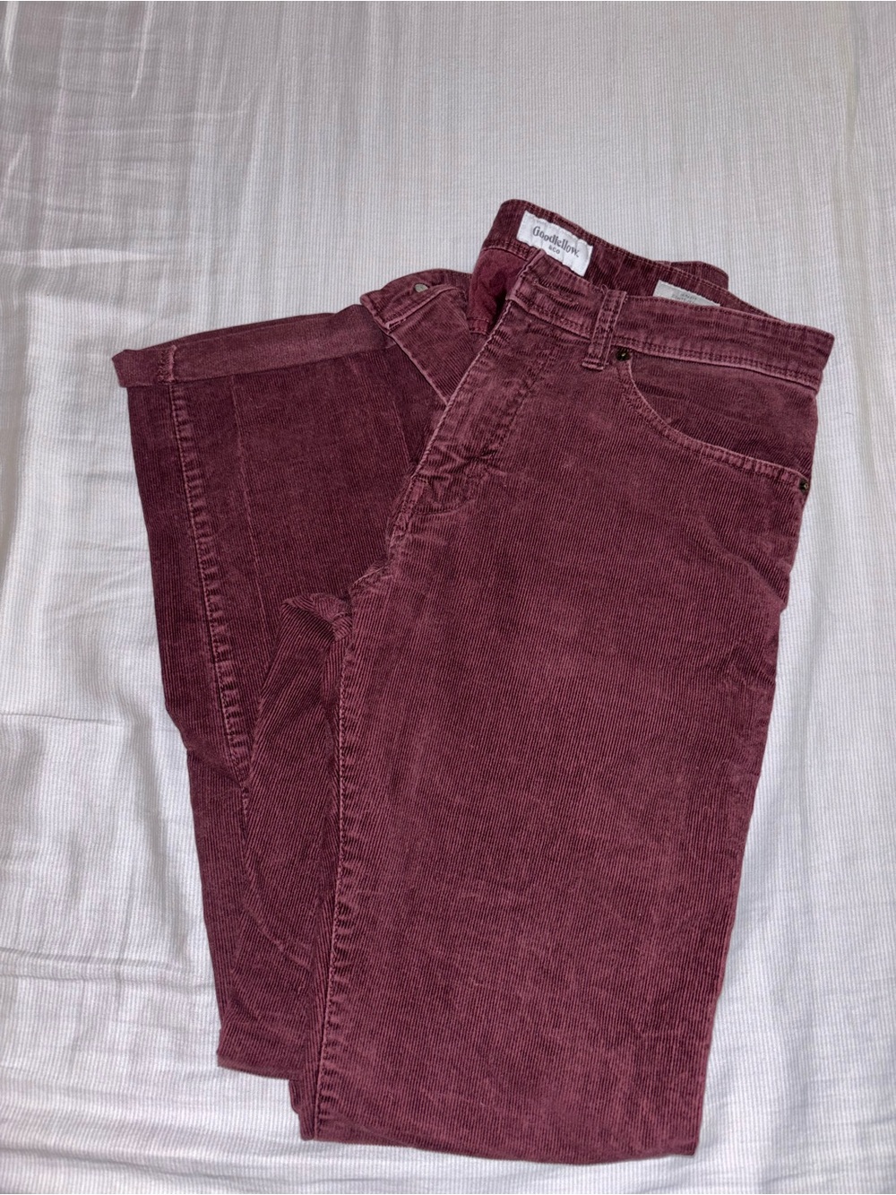 Goodfellow & Co Men's Straight Corduroy Jeans in Burgundy